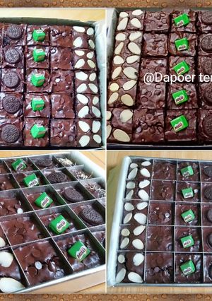 Foto resep Brownis Sekat Shiny crust