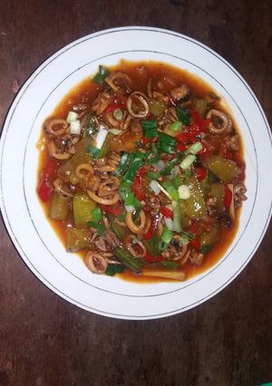 Foto resep Cumi pedas manis