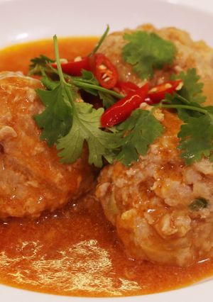 Hình của món Xíu mại sốt cà chua làm đơn giản mà ngon bá cháy.