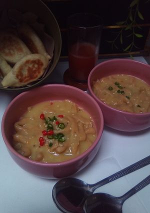 Foto resep Mee Potong Berkuah Creamy Homemade