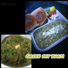A picture of Green pav bhaji recipe.