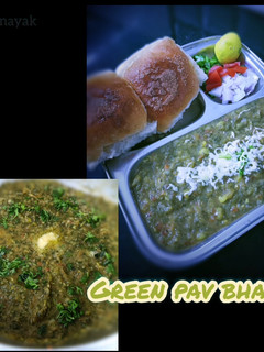 A picture of Green pav bhaji recipe.