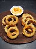 Crispy Onion Rings Eggless Berlapis Bread Crumbs atau Tepung