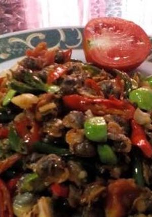 Foto resep Tumis kerang pete pedas