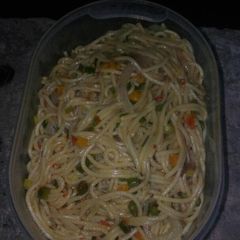 A picture of Veggies spaghetti.