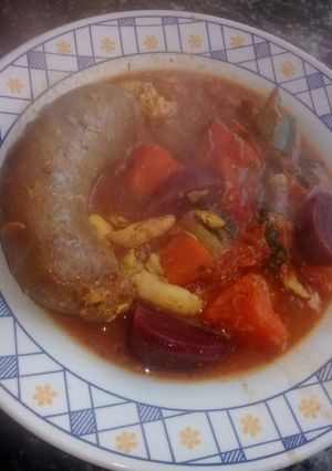 Una foto de Chorizos con verdura