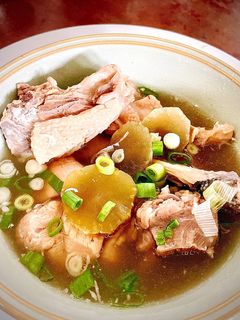 Foto resep Sup Ayam Kampung dengan Pickled Lettuce (Acar Selada Dalam Kaleng)