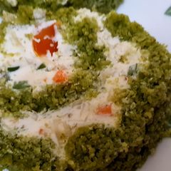 A picture of Stuffed spinach rolls.