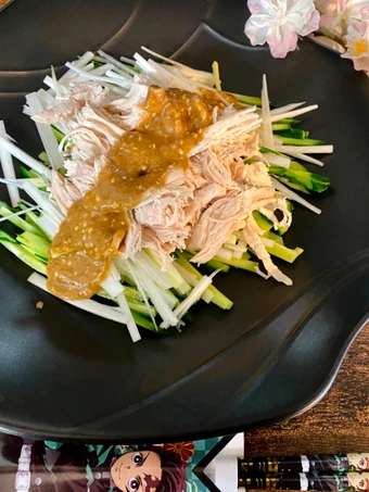 Easy Way Prepare Recipe Chicken Salad with Miso and Sesame sauce that is  Makes Drooling, Really Delicious}