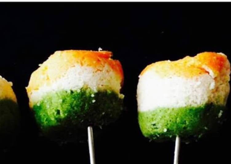 Steps to Make Tasty Tricolour Idli Lollipop
