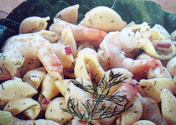 Simple Way to Make Super Quick Homemade Shrimp pasta salad