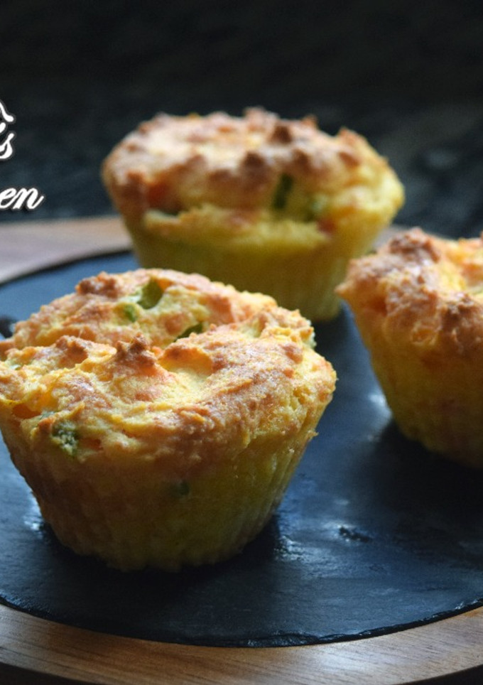 Una foto de Muffins de tres pimientos