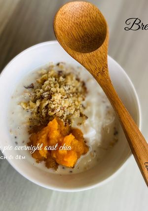 Hình của món Pumskin pie overnight oast chia - ăn dặm.