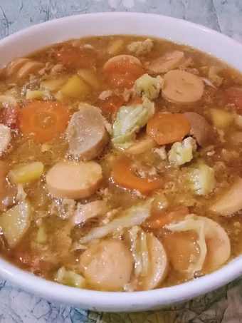 Cara Gampang Membuat Resep CapCay Kuah Bakso Sosis yang Uenak Anti Ribet, Lezat Sekali