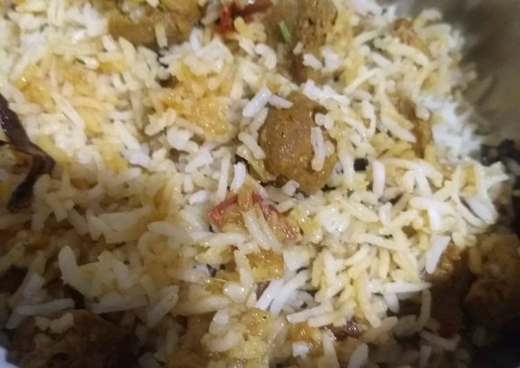 Soya chunks Biryani