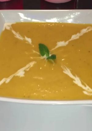 صورة لوصفة شوربة القرع او اليقطين