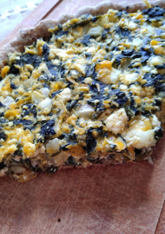 Una foto de Tarta de verdura y ricota con masa integral