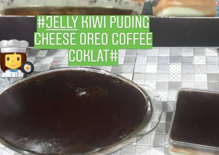 Jelly kiwi puding cheese oreo coffee coklat