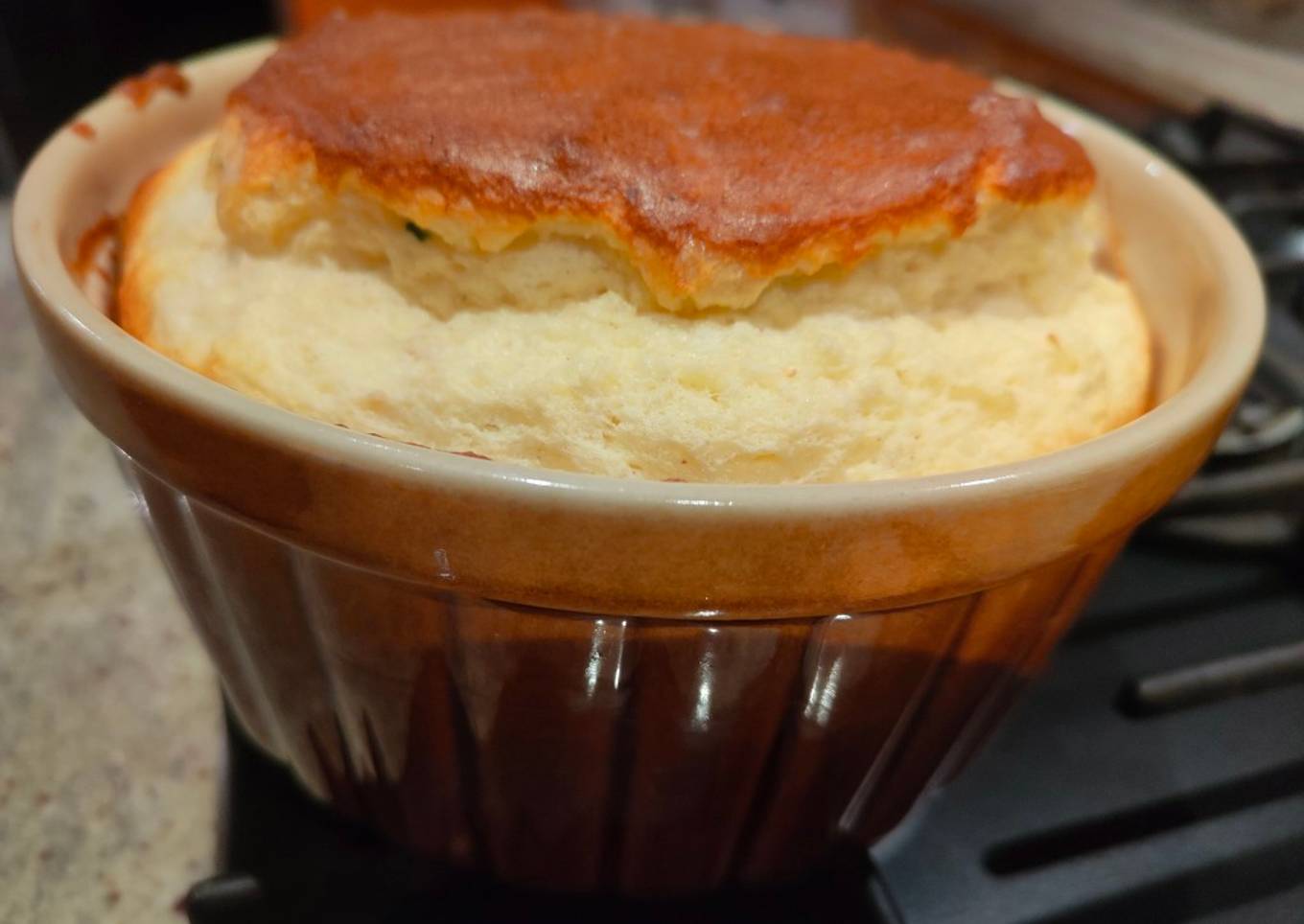 Soufflé à la pintade et au parmesan