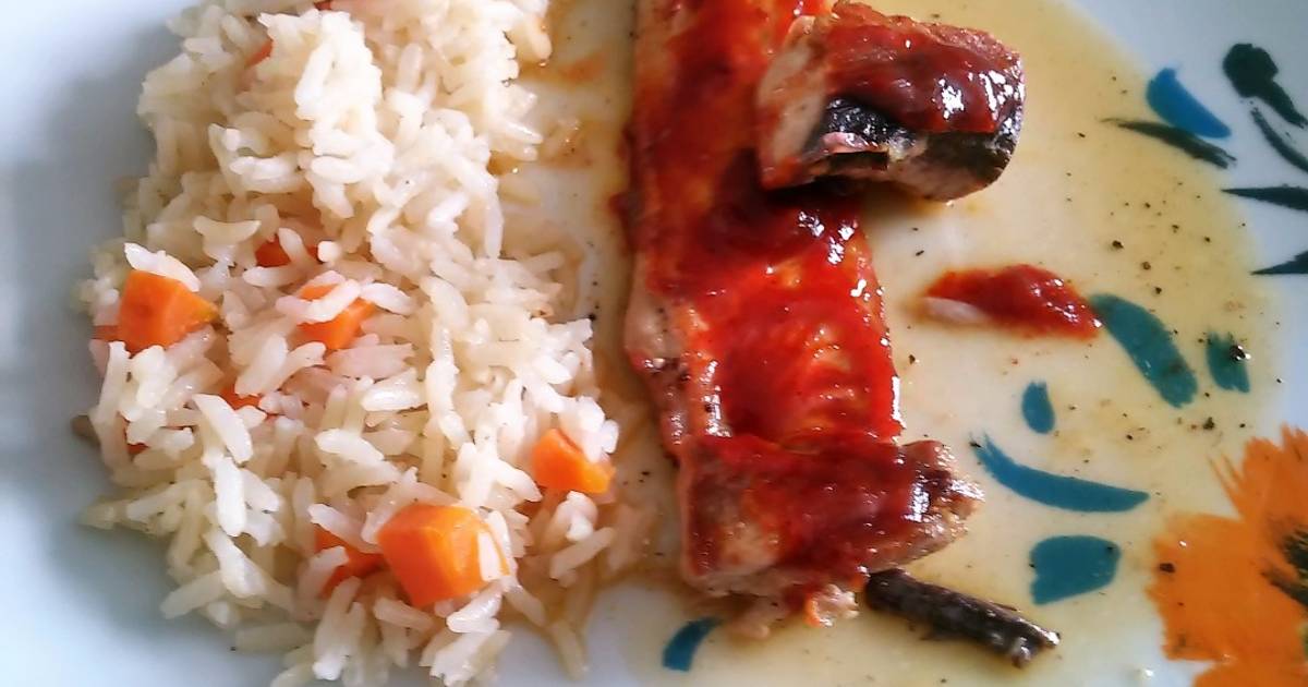 Filete de pescado en salsa de tamarindo y guarnición de arroz basmati Receta  de Lo Saludable Chef Docmarpi - Cookpad