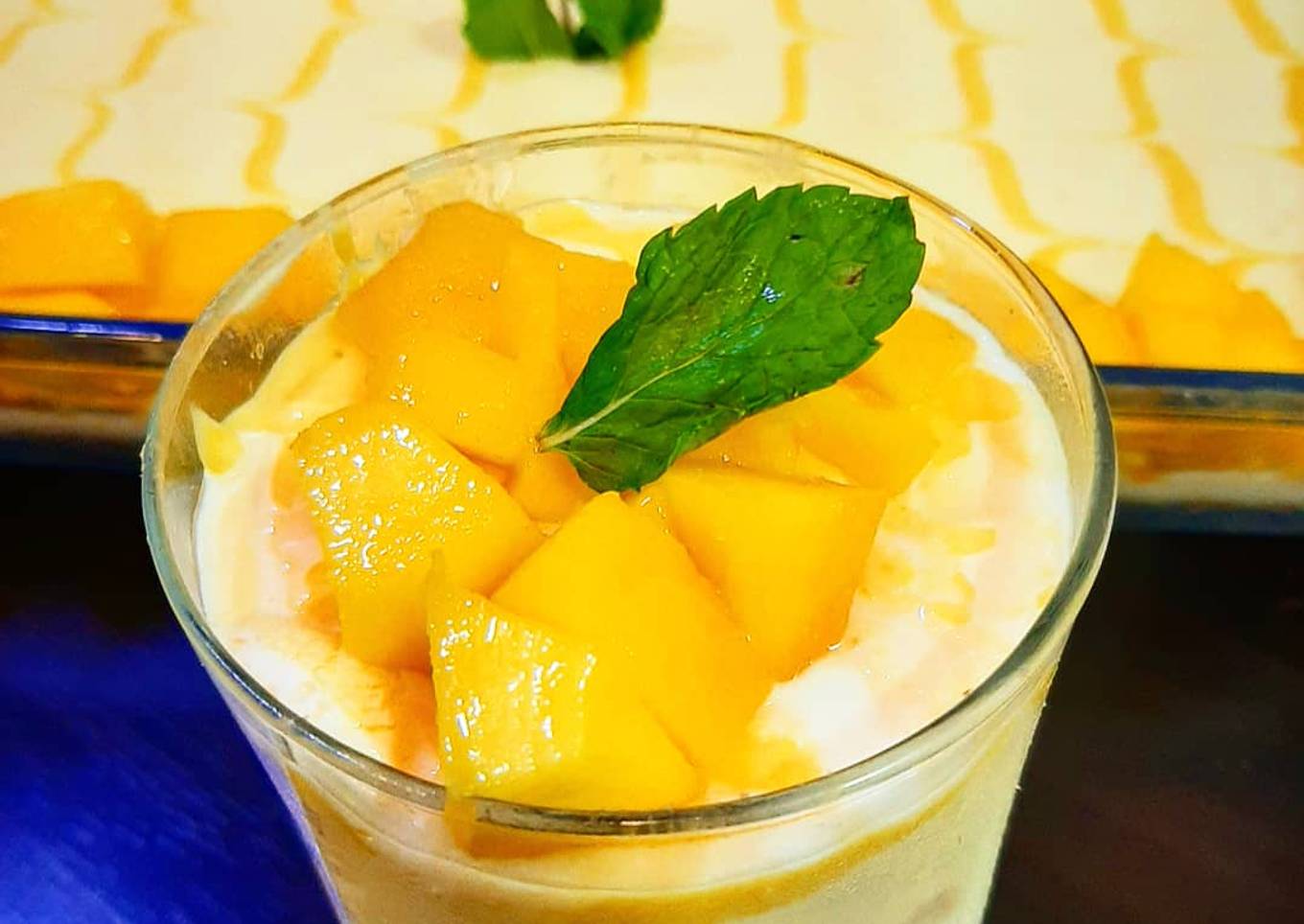 3 ingredient Creamy mango dessert