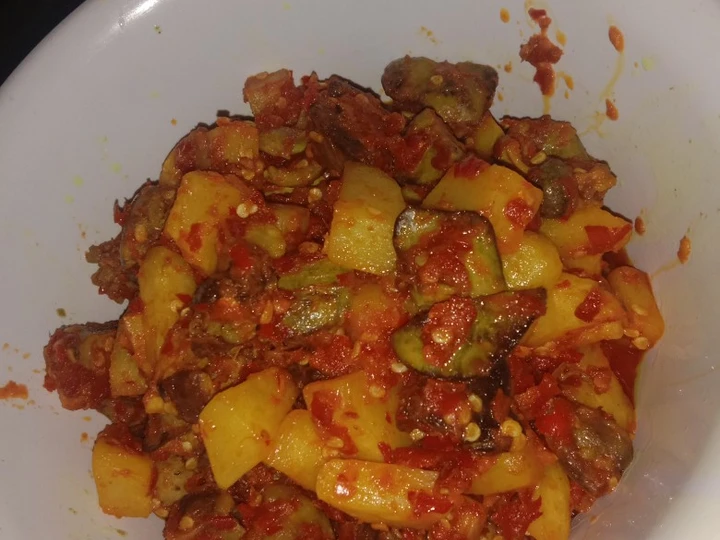 Langkah Gampang Membikin Resep  Sambal ati ampla dan kentang yang Sempurna, Bisa Manjain Lidah