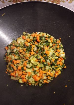 Une photo de Fricassée de chou pak choi et carottes