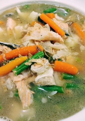 Foto resep Sup Ikan Salmon
