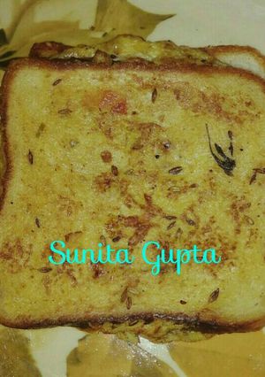 A picture of #Ramdan#Bread omlet.