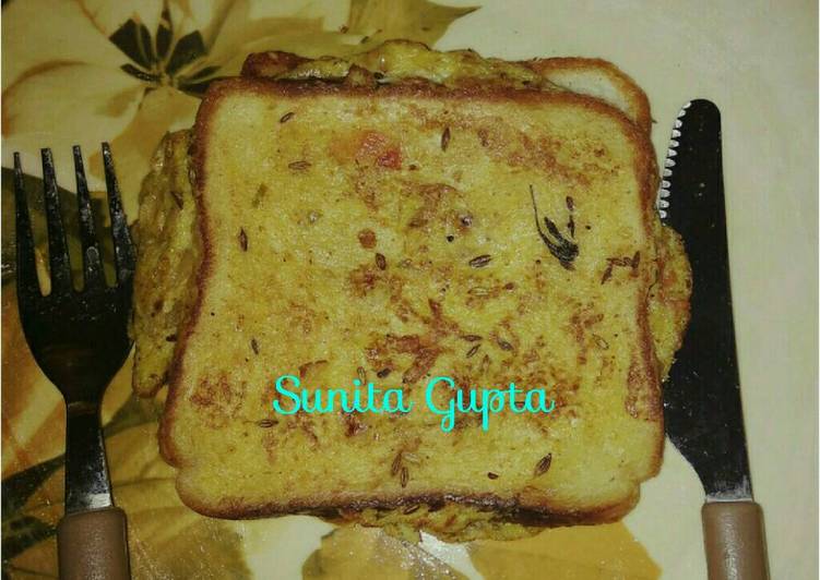 Steps to Prepare Homemade #Ramdan#Bread omlet