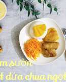 Cơm sườn sốt dứa chua ngọt cho bé