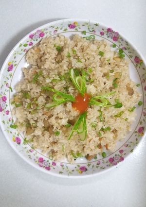 Hình của món Cơm chiên mắm tóp mỡ.
