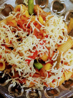 A picture of Tiffin Box Macaroni in Red Sauce.