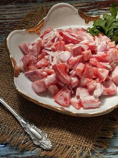 عکسی از دستور سالاد گوجه روسی🌻
