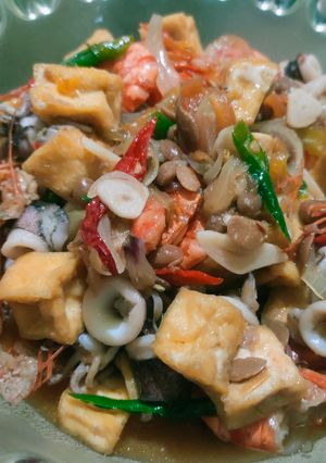 Foto resep Cumi udang tahu taucho Medan