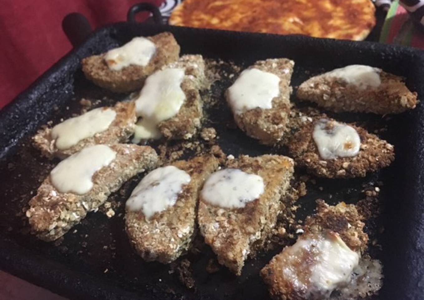 Milanesas de calabaza en avena
