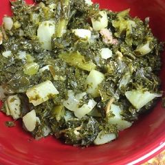 A picture of Kale and Potatoes.