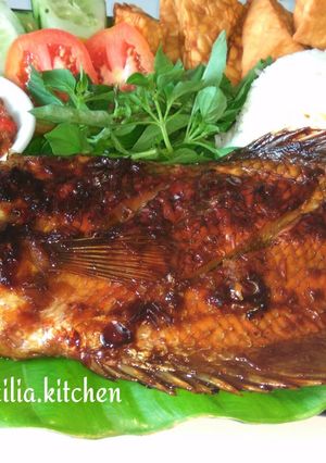 Foto resep Gurame bakar happycall (#postingrame2_ikan)