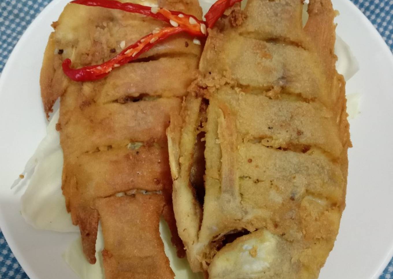 20. Ikan Nila Goreng tepung krispi Asin gurih Mantap