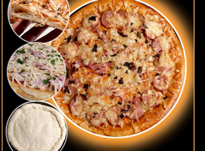 Фото Піца з сирними та ковбасними бортиками 🍕.
