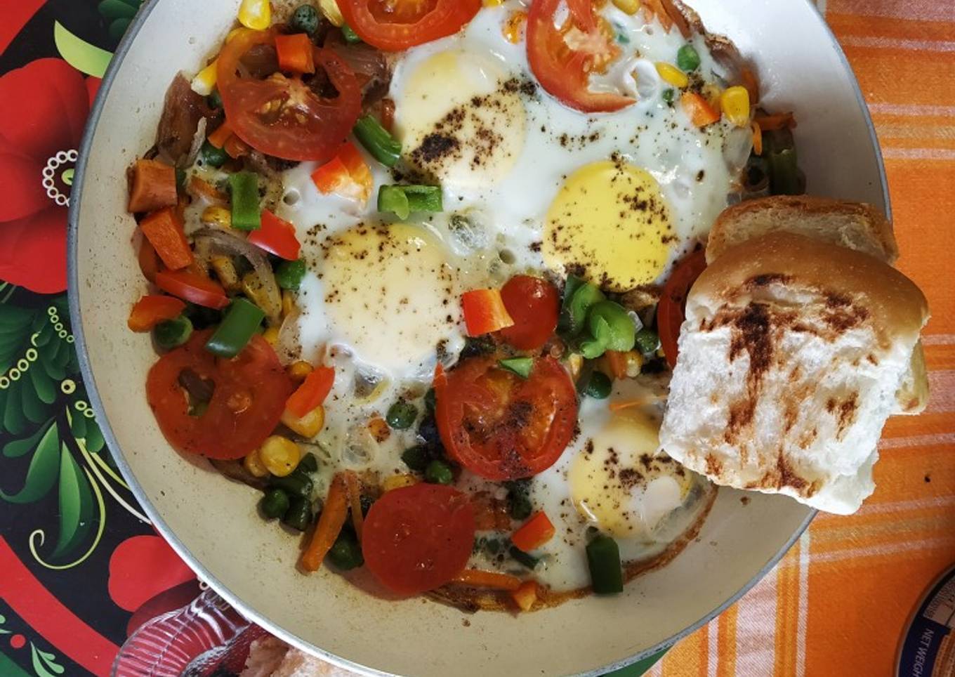 Masala Egg with pav (bread). #toc 3 #Breakfast recipe
