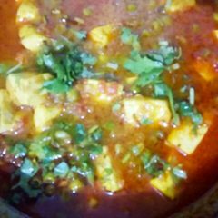 Matar paneer A picture of Matar paneer.