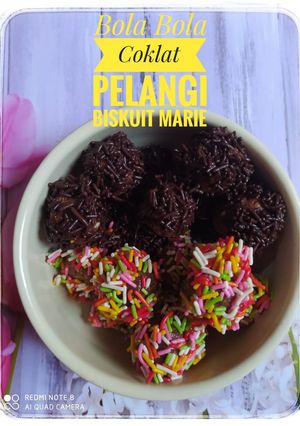 Foto resep Bola Bola Coklat Pelangi Biskuit Marie