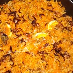 A picture of Egg Biryani.