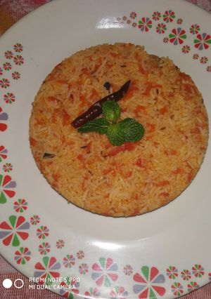 A picture of Tomato carrot rice.
