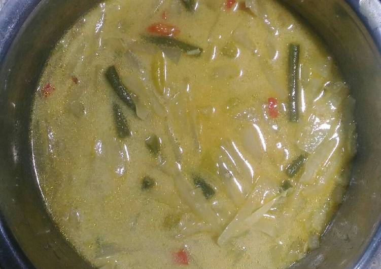Resep Sayur lodeh pepaya muda&amp;kacang panjang Anti Gagal