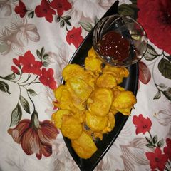 A picture of Paneer sanwich mini rings.
