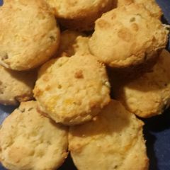 A picture of Jalapeño 2 cheese pancake biscuits.