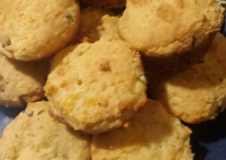 Recipe of Favorite Jalapeño 2 cheese pancake biscuits