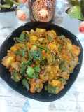 Achary masala ladyfingers potato
